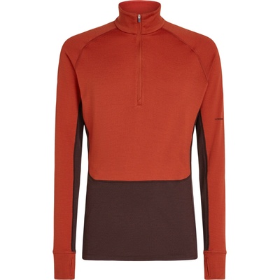 Icebreaker ZoneKnit 260 LS Half Zip oranžová