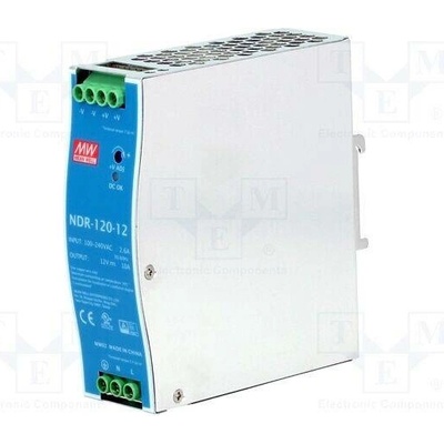 MEAN WELL NDR-120-12 Napájecí zdroj: spínaný; na lištu DIN,slim; 120W; 12VDC; 10A