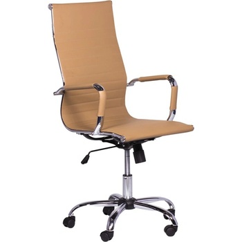 Bittel Директорски стол Carmen 7700, еко кожа, подлакътници, регулируем люлеещ механизъм, бежов