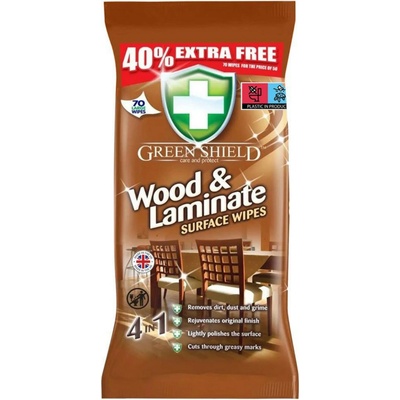 Green Shield čistící ubrousky na dřevo a laminát 4v1 70 ks