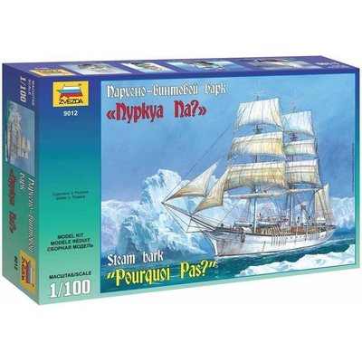 Zvezda Model Kit loď 9012 Steam Bark Pourquoi Pas 1:100