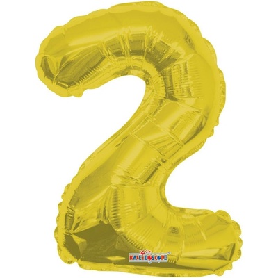 Nafukovací číslice zlatá 35 cm 2