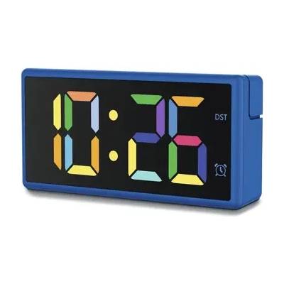 Hama Цифров часовник "Ibiza", многоцветен дисплей, с функция за зареждане през USB, син (HAMA-222209)