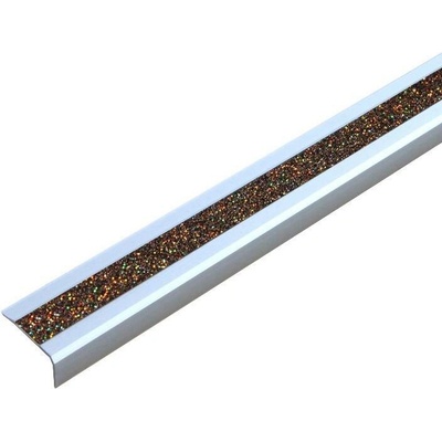 Protiskluzová nášlapná schodová hrana, Aluminium m2, třpytivý zlatý pruh, š 800 mm, typ A