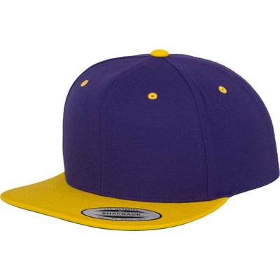 Flexfit 6089M 6 panelová Snapback fialová Purple žltá Gold