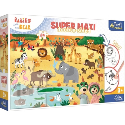 Trefl Oboustranné Treflíci v ZOO SUPER MAXI 24 dílků