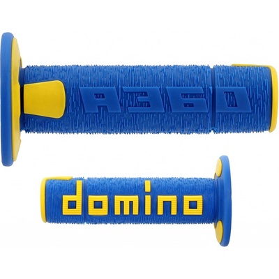 DOMINO gripy OFF ROAD NEW LAMELAR dvousložkové barva modrá/žlutá