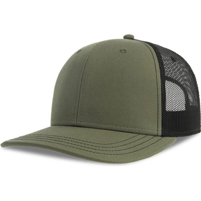 Atlantis Headwear Sonic-S Trucker 6 panelová COT-33025963499 Olivová/černá
