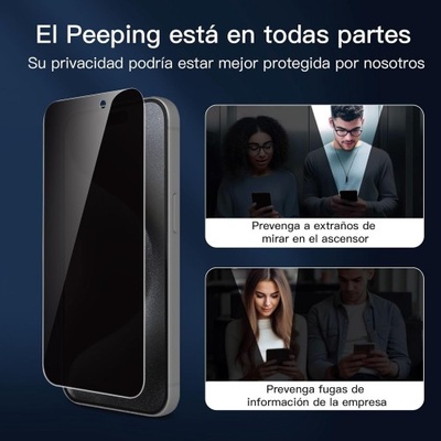 Стъклен протектор Privacy Anti-peep за Apple iPhone 15 Pro