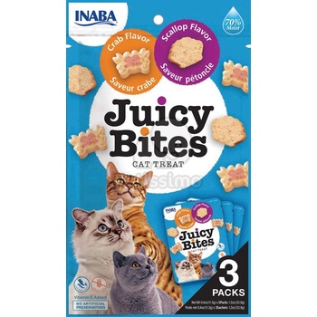 INABA Cat Juicy Bites - скариди и мида 3 x 11, 3 г