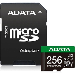 ADATA microSDXC Speed Plus 256GB U3/C10/A2/V30 (UD256GUI3V30A2SP-RA1)