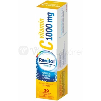 Revital Vitamín C 1000 mg šumivý 20 šumivých tabliet