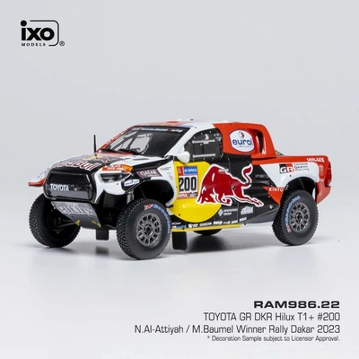 Toyota GR DKR Hilux T1+ Rally Dakar 2023 200 Al Attiyah Baumel IXO 1:43