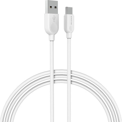 Borofone BX14 LinkJet - USB na typ C - 3A, 1m, bílý