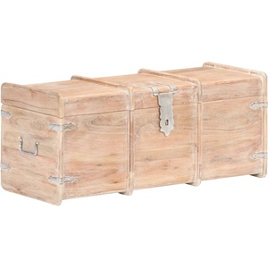 vidaXL Ракла за съхранение, 90x40x40 см, акациево дърво масив (289644)