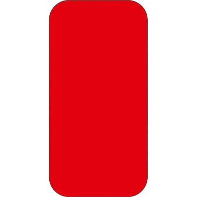 Samolepicí značení umístění palet WT-7110, tvar ''obdélník'' – polykarbonát, červená, 100×50 mm, balení 25 ks