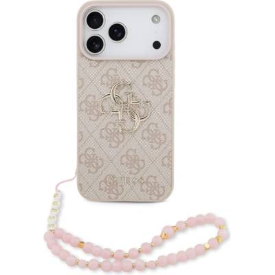 GUESS Калъф Guess PU 4G Metal Logo Strap Case за iPhone 17 Pro Max, розов (GUHCP17XP4GMGSP)