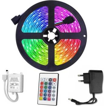 RGB Stripe Самозалепваща RGB LED Лента 5 метра с дистанционно - RGB LED Strip