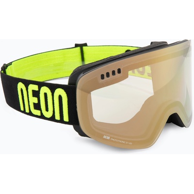 Neon Скиорска маска Neon Light Photo black/yellow/photo plus bronze