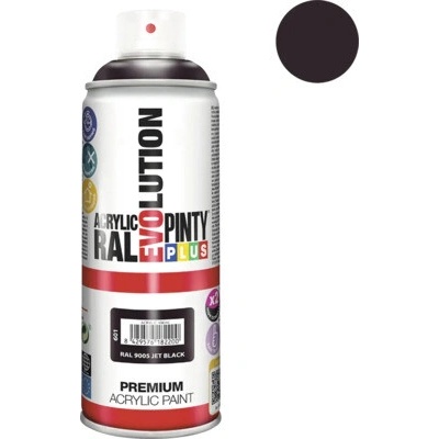 Pintyplus Evo farba v spreji 400 ml RAL 9005 čierna lesklá