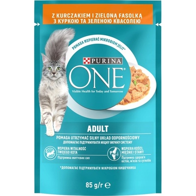Purina One Adult kuracie mäso a zelená fazuľa 85 g