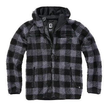 Brandit Мъжко карирано яке в сиво Brandit Teddyfleece WorkerBW-5024-28 - Черен, размер XXL