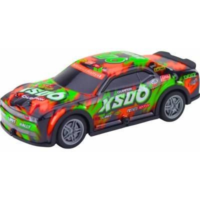 LeanToys Závodní auto na dálkové ovládání se svítící karoserií v oranžové a zelené barvě