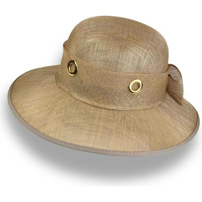 Krumlovanka dámský sisalový slavnostní klobouk Made in Italy C-123 béžový
