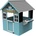 Ginger Home Детска дървена къщичка за игра Ginger Home - С кухня (2351)