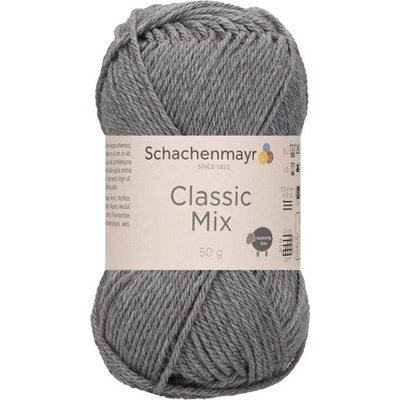 Schachenmayr Classic Mix 00091 Mid Grey Mel. Pletací příze