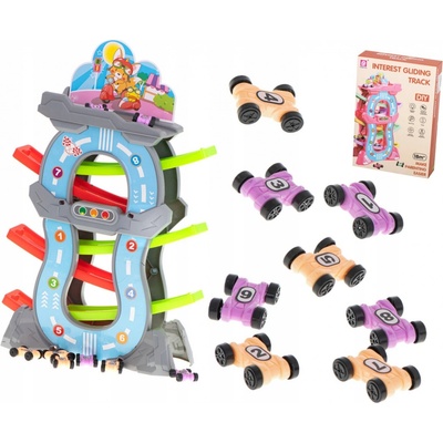 KIK KX5978 Autodráha s parkovaním a 8 autíčkami