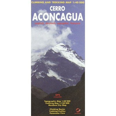 Aconcagua 1:40.000 climbing and trekking map