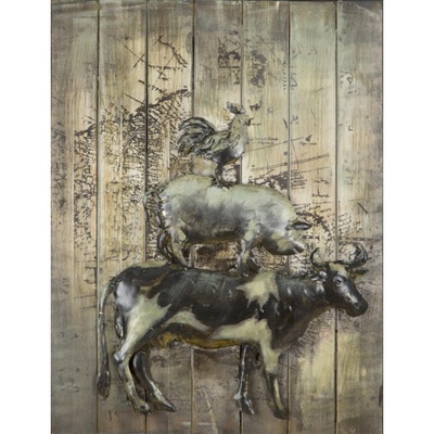 Kovový obraz na dreve 60x80 G160714