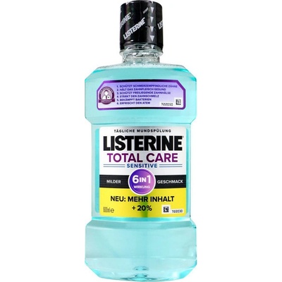Listerine Total Care Sensitive pro kompletní ochranu citlivých zubů 600 ml