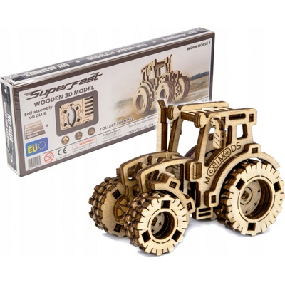 Wooden City 3D puzzle Superfast Traktor 60 ks