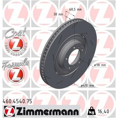 Brzdový kotúč ZIMMERMANN 460.4540.75 (460454075)