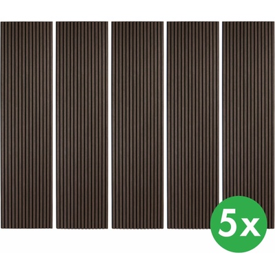 B2B Partner Dřevěný akustický panel, 2400 x 600 mm, B2BP011, balení 5 ks, eukalyptus