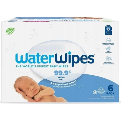 WaterWipes Vlhčené ubrousky 6 x 60 ks
