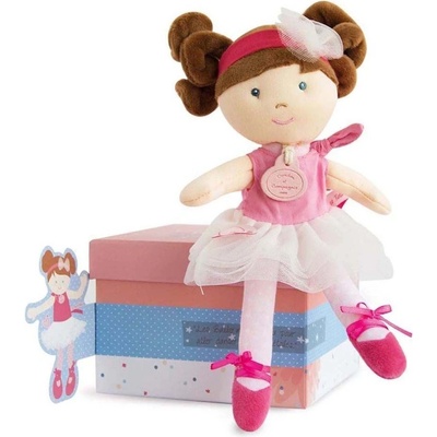 Doudou Julijou mini baletka "Les Tutus" 23 cm bílo-růžové šaty