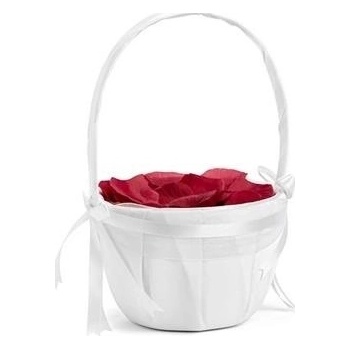 Svadobný košíček biely 26 cm