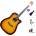 Pasadena SG028CE Standard SET Vintage Sunburst Електро-акустична китара Дреднаут