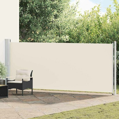 vidaXL Zatahovací boční markýza / zástěna 600 x 160 cm krémová