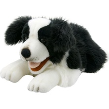 Maňásek na ruku hravá štěňata Border collie Playful Puppies 50 cm