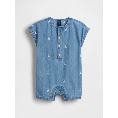 GAP Baby džínsový overal Brannan Bear Modrá
