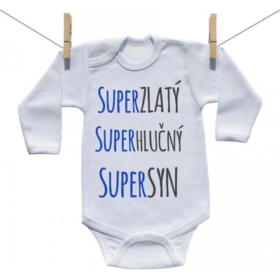 Boodyy Body s dlhým rukávom Super zlatý super hlučný super syn