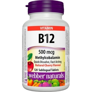 Webber Naturals Vitamin B12 500 mg [120 Таблетки]
