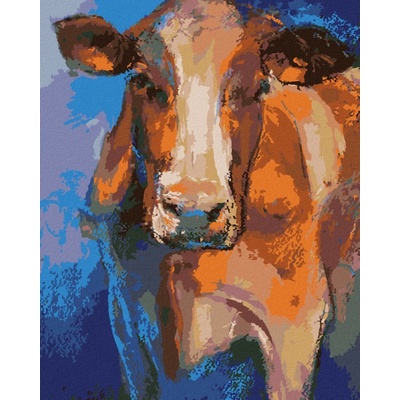 Zuty Malování podle čísel BAREVNÁ HLAVA KRÁVY