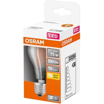 Osram LED žiarovka STAR CLA75 7,5 W E27 2700 K Filament matná teplá biela