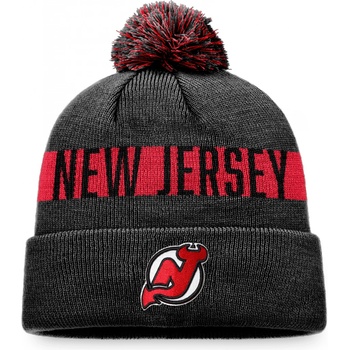 Fanatics pánská Zimní čepice New Jersey Devils Fundamental beanie Cuff with Pom