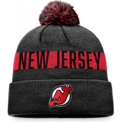 Fanatics pánská Zimní čepice New Jersey Devils Fundamental Beanie Cuff with Pom